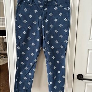 GAP Navy Floral Print Pants